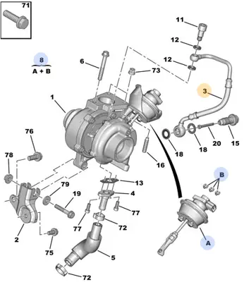 PSA 0379.44 Turbo Yağ Hortumu 0379.44