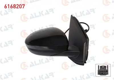 ALKAR 6168207 Dıs Dıkız Aynası Sağ Mekanık Astarlı Dacıa Sandero/Stepway Iı (B8_) 2021- 