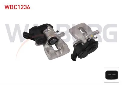 WALBURG WBC1236 Fren Kalıper Elektronık Sol Arka Pıston 34mm Dısk 274mm Renault Captur Iı 2020-/ Clıo V 2019-/ Fluen 