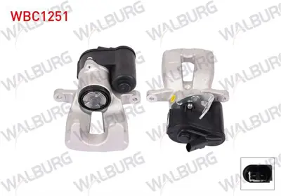 WALBURG WBC1251 Fren Kalıper Elektronık Sağ Arka Pıston 41mm Dısk 310mm Vw Cc 2011-2016 / Passat 2010-2015 