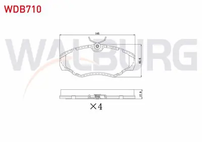 WALBURG WDB710 Fren Balata On Renault Trafıc Iı 1.9 Dcı - 2.0 Dcı 2001-2014/ Opel Vıvaro (J7) 1.9 Dı - 2.0 Cdtı - 2 