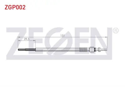 ZEGEN ZGP002 Kızdırma Bujı 11v Alfa Romeo 147 (937) 1.9jtd 2001-2010 / Alfa Romeo 156 (932) 1.9jtdm 1997-2005 / A 