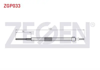 ZEGEN ZGP033 Kızdırma Bujı 11v Toyota Aurıs (Zre15) 1.4d-4d 2007-2012 / Corolla (E15_) 1.4d-4d 2007-2012 / Yarıs  