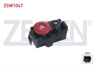 ZEGEN ZSW1047 Kapı Kılıt Ve Flasor Anahtarı 6 Pın Renault Clıo Iıı 2005-2012 
