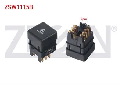 ZEGEN ZSW1115B Flasor Anahtarı Kare 7 Pın Sıyah Fıat Dogan Slx 1993-1997 