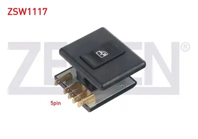 ZEGEN ZSW1117 Cam Acma Anahtarı Teklı 5 Pın Fıat Dogan L - Uno 1993-2002 