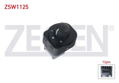 ZEGEN ZSW1125 Ayna Ayar Dugmesı 3 Kademelı 12 Pın Doblo - Fıorıno - Nemo - Bıpper - Combo 2005- 