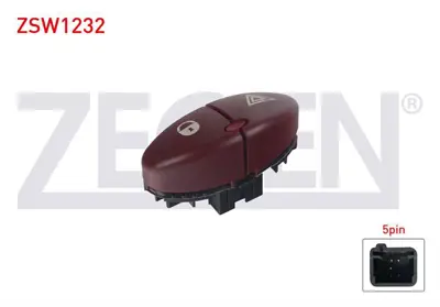 ZEGEN ZSW1232 Kapı Kılıt Ve Flasor Anahtarı 5 Pın Peugeot 206 1998-2006 