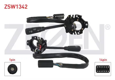 ZEGEN ZSW1342 Far Sınyal Silecek Kumanda Kolu 15 Pın Mercedes E Serısı (W124) 1993-1995 