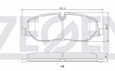 ZEGEN ZEG1158-00 Fren Balata On Land Rover Rangerover Iıı 3.0 Td 6 2002-2012 / Land Rover Dıscovery (Taa) 2.7 Td 2004 