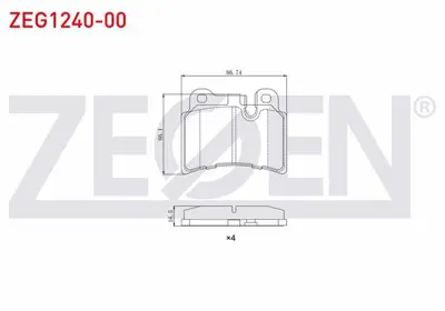 ZEGEN ZEG1240-00 Fren Balata Arka Volkswagen Touareg (7la.7l6.7l7) 3.0 V6 Tdı 2002-2010 / Touareg 3.2i V6 2002-2010 / 