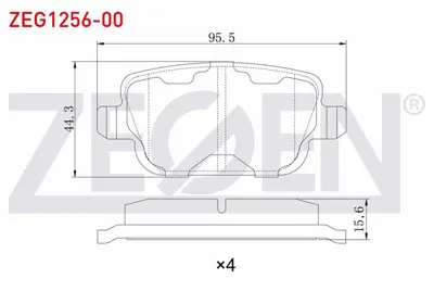 ZEGEN ZEG1256-00 Fren Balata Arka Mondeo Iv 1.6 Tı-Vct 2007-2014/ Mondeo Iv 2.2 Tdcı 2007-2014/ Mondeo Iv 2.0 Tdcı 20 