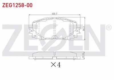 ZEGEN ZEG1258-00 Fren Balata On Toyota Yarıs (P9) 1.0 Vvt-I 2006-2010 / Yarıs (P9) 1.3 Vvt-I 2006-2010 / Yarıs (P9) 1 