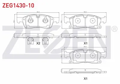ZEGEN ZEG1430-10 Fren Balata On Mercedes M Serısı (W166) Ml 250 Cdı 2011- / M Serısı (W166) Ml 350 2011- 