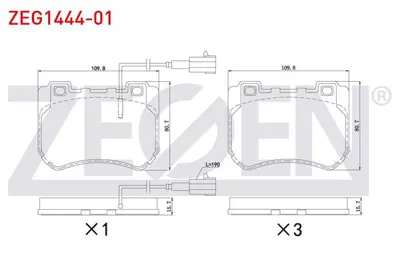 ZEGEN ZEG1444-01 Fren Balata Fıslı On Alfa Romeo 159 1.8 Mpı - 1.8 Tbı - 1.9 Jtdm - 1.9 Jtb - 2.0 Jtdm 2006-2011 