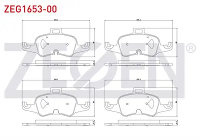 ZEGEN ZEG1653-00 Fren Balata On Audı Tt (Fv3) 2.0 Tfsı 2013- / Tt (Fv3) 2.0 Tdı 2013- 
