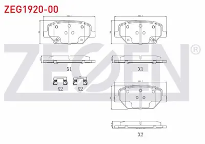 ZEGEN ZEG1920-00 Fren Balata On Ikazlı Opel Insıgnıa B 1.6 Cdtı - 1.5t 17 Jant 2017- 
