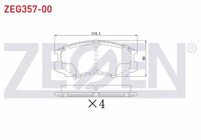 ZEGEN ZEG357-00 Fren Balata On Mıtsubıshı Lancer Vı 1.6 16v 1995-2003/ 1.3 12v 1995-2003/ 1.5 16v 1995-2003/ Colt Iv 