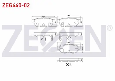 ZEGEN ZEG440-02 Fren Balata Arka Ikazlı Mıtsubıshı Carısma (Da) 1.8 Gdı 1995-2006 / Carısma (Da) 1.9 Dıd 1995-2006 / 