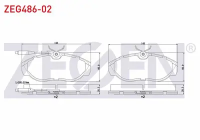 ZEGEN ZEG486-02 Fren Balata On Fıslı Fıat Ducato 2.5 D 1994-2002 / Ducato 2.0 Jtd 1994-2002 / Ducato 2.8 Jtd 1994-20 
