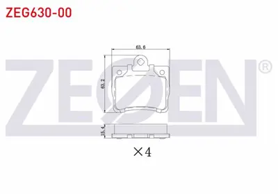 ZEGEN ZEG630-00 Fren Balata Arka C Serısı (W202) C 200 1993-2000/(W202) C 180 1993-2000/(W202) C 200 Cdı 1993-2000/( 