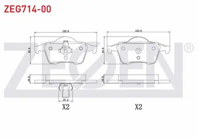ZEGEN ZEG714-00 Fren Balata Arka Volvo C70 I 2.0 1998-2005/ S60 I 2.0 T5 2000-2010/ S80 I 3.0 T6 1998-2006/ V70 I 2. 