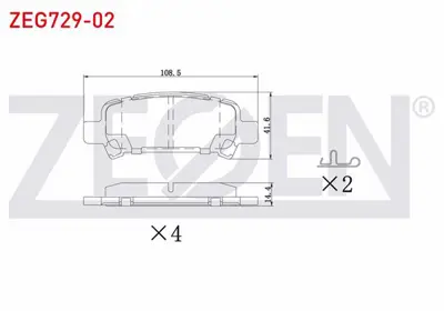 ZEGEN ZEG729-02 Fren Balata Arka Subaru Forester (Sg) 2.0i 2002-2007 
