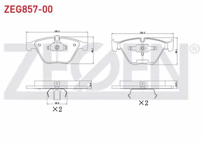 ZEGEN ZEG857-00 Fren Balata On Bmw 3 Serısı (E90) 330 Xi 2005-2011/(E92) Coupe 330 D 2005-2011/5 Serısı (E60) 530 D 
