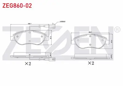 ZEGEN ZEG860-02 Fren Balata On Fıslı Fıat Stılo (192) 1.4 16v 2001-2010 / Mıto (955) 1.4 T 2008- / Mıto (955) 1.3 Jt 