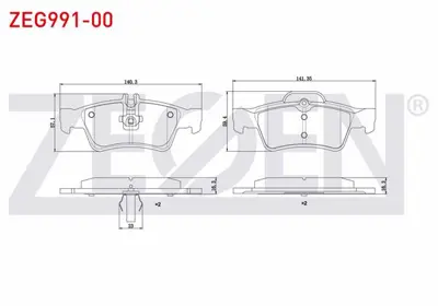ZEGEN ZEG991-00 Fren Balata Arka Mercedes E Serısı (W211) E 320 Cdı 2002-2008/(W211) E 280 Cdı 2002-2008/(W211) E 20 