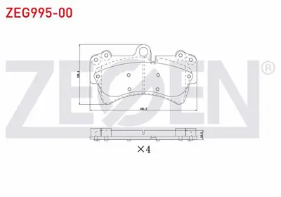 ZEGEN ZEG995-00 Fren Balata On Volkswagen Touareg 3.0 V6 Tdı 2002-2010/Audı Q7 3.0 Tfsı 2006-2015/Q7 3.2i V6 2006-20 