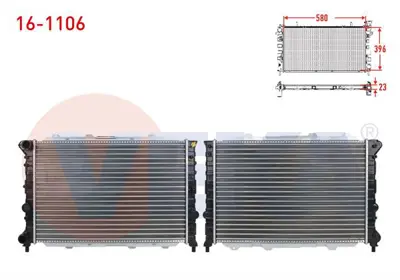 VEKA 16-1106 Radyator Mekanık Alfa Romeo 156 (932) 1.6 Ts M-T Ac + 1997-2005 9943607