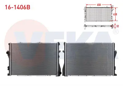 VEKA 16-1406B Su Radyatoru Brazıng Bmw 520ı 2.0ı E39 A-T/M-T 1998-2000 
