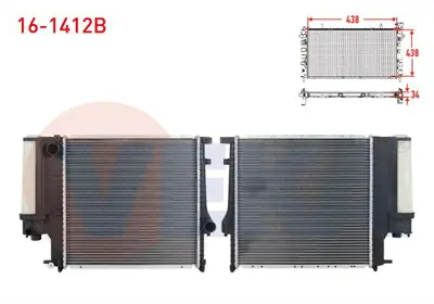 VEKA 16-1412B Su Radyatoru Brazıng Kare Tıp Bmw 3 Serısı (E36) 316 İ M-T Ac+/- 1990-1998 