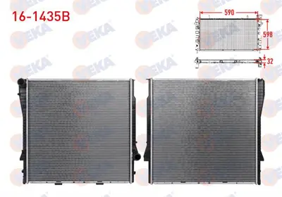 VEKA 16-1435B Su Radyatoru Brazıng Bmw X5 (E53) 3.0 D - 3.0i A-T - 4.4i A-T/M-T 2000-2007 