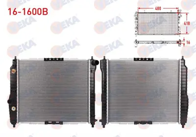 VEKA 16-1600B Su Radyatoru Brazıng Chevrolet Aveo (T250) 1.2i A-T 2006-2011 