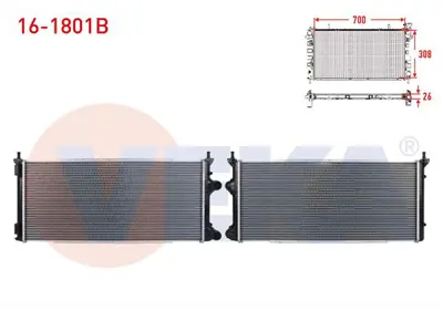 VEKA 16-1801B Radyator Brazıng Fıat Doblo 1.3 Mjt - 1.9 Mjt M-T 2001-2010 