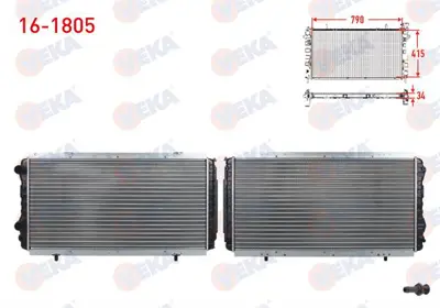 VEKA 16-1805 Radyator Mekanık Fıat Ducato (244) 2.0 Jtd M-T 2002-2006 