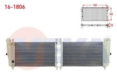 VEKA 16-1806 Radyator Mekanık Fıat Uno 70 1.4i M-T 1994-2000 161806