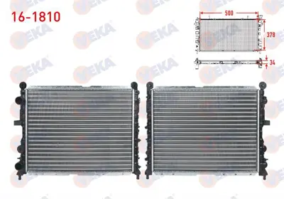 VEKA 16-1810 Radyator Mekanık Fıat Tempra 1.6 İ.E. Ac+/- M-T 1992-1999 