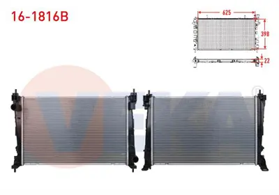 VEKA 16-1816B Radyator Brazıng Fıat Doblo (152.263) 1.3 Mjt M-T 2010- 
