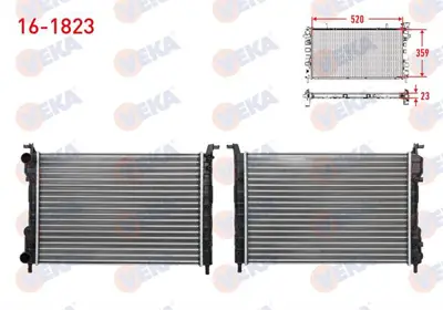 VEKA 16-1823 Radyator Mekanık (23mm) Fıat Palıo (178bx) (178dx) 1.2i 16v M-T 1996-2005 