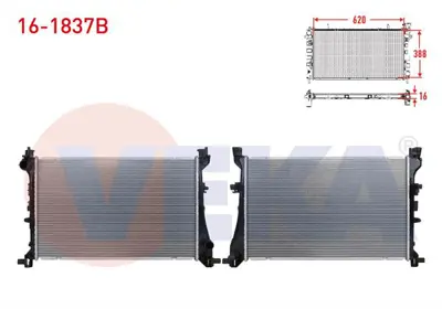 VEKA 16-1837B Radyator Brazıng Fıat Egea 1.3 Mjt M-T Ac+/- 2015- 