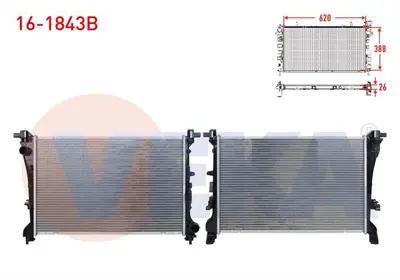 VEKA 16-1843B Radyator Brazıng Fıat Egea 1.3 Mjt - 1.6 Mjt 16v M-T Ac+/- 2015- 