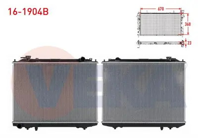 VEKA 16-1904B Su Radyatoru Brazıng Ford Ranger 2.5 D M-T Ac+/- 1999-2002 