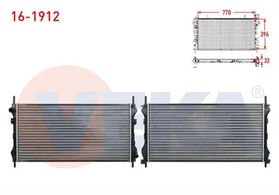 VEKA 16-1912 Su Radyatoru Mekanık Ford Transıt (Fa_ _) 2.0 Tdcı Onden Cekıs M-T Ac+/- 2000-2006 