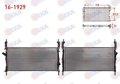 VEKA 16-1929 Su Radyatoru Mekanık Ford Transıt (V347) 2.2 Tdcı M-T Ac+ 2009-2014 