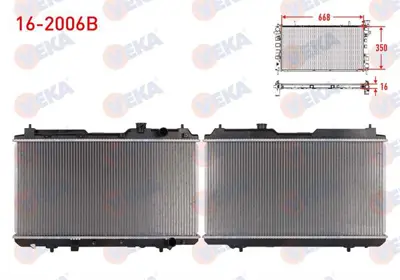 VEKA 16-2006B Su Radyatoru Brazıng Honda Cr-V I 2.0i 16v M-T 1995-2002 