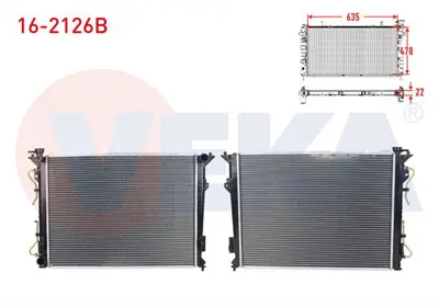 VEKA 16-2126B Su Radyatoru Brazıng Hyundaı Sonata 2.4 A-T 2006- 