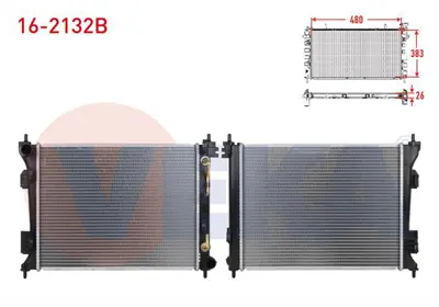 VEKA 16-2132B Su Radyatoru Brazıng Hyundaı Accent Blue 1.6 Crdı A-T 2012- 